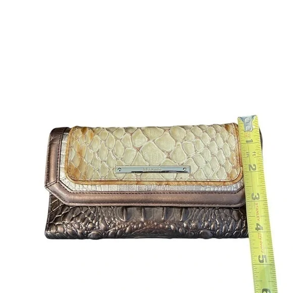 Set of Brahmin Handbag Medium Asher-Honey Carlisle With matching wallet - Picture 12 of 13